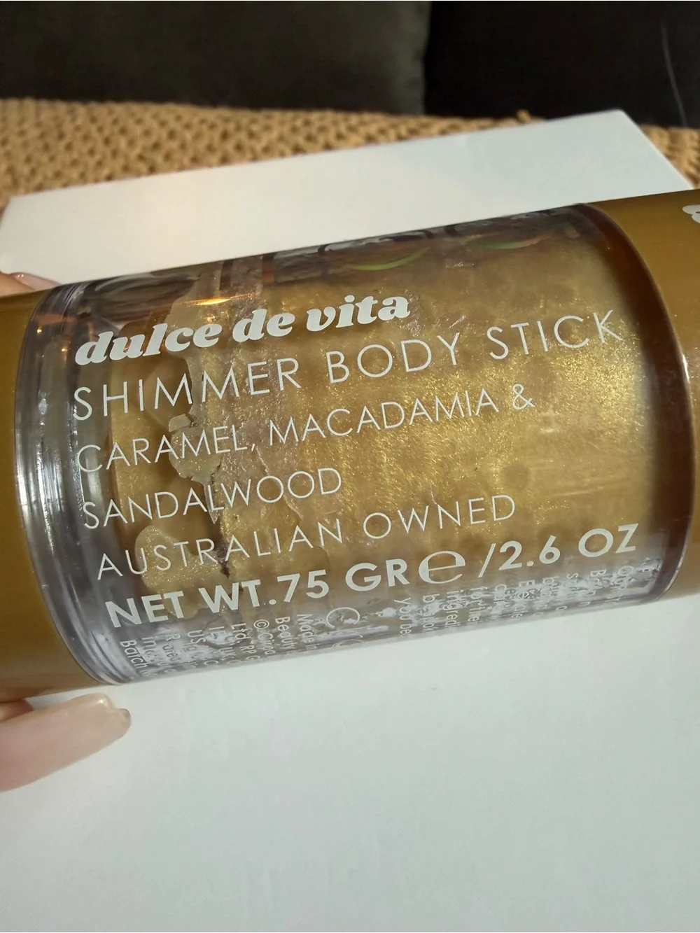 Dulce de Vita Shimmer Body Stick – Golden Bronze